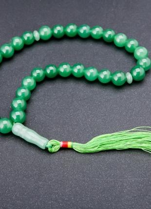 Чотки з каменю нефрит 33 намистини d-10мм+-