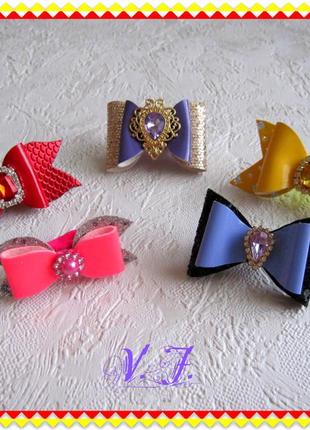 Распоодажа! набор выставочных бантиков для собак. груминг йорк, ши-тцу, мальтезе, пудель, болонка v.j.v.