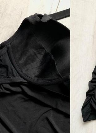 Черное эротичное платье с драпировкой9 фото