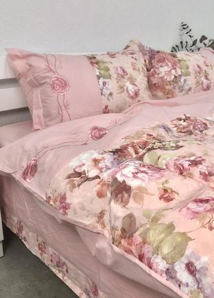 Постельное белье полуторное ailin сатин с гобеленом jpe-03s