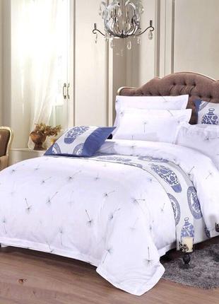 Постільна білизна євро vie nouvelle elegant cатин  el017   200х220 білий