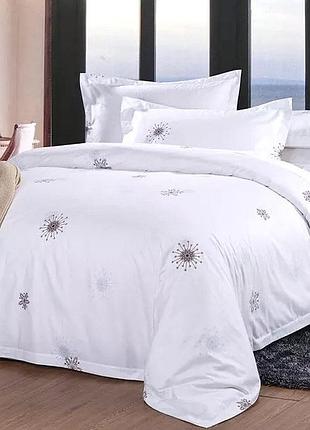 Постільна білизна євро vie nouvelle elegant cатин  el21   200х220 білий