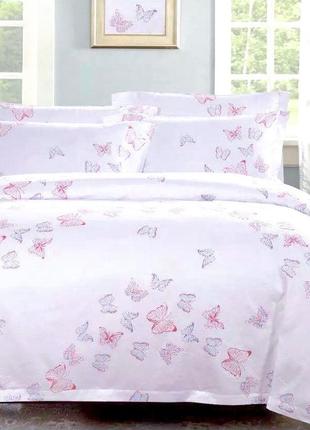 Постільна білизна євро vie nouvelle elegant cатин  el06   200х220 білий