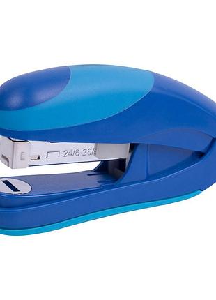 Степлер ocean flat clinch, пласт., №24/6, 25 арк., синій