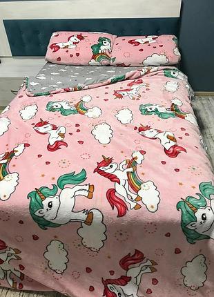 Фліс+байка постільна білизна