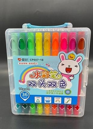 Фломайстери ah cp607-18 двосторонній набір 18шт/36 кольорів