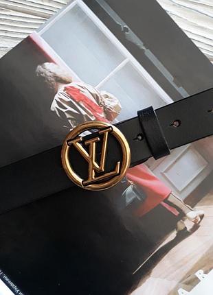 Ремінь пояс жіночий шкіряний в стилі louis vuitton / ремень женский кожаный в стиле lv