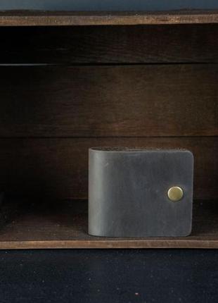 Шкіряний гаманець портмоне жорик вінтажна шкіра колір шоколад