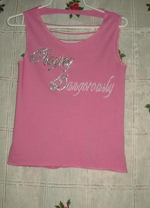 Супер майка розового цвета,р.14-150грн.