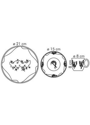 Набір посуду з порцеляни tescoma bambini, феї, 3 предмети арт.6679504 фото