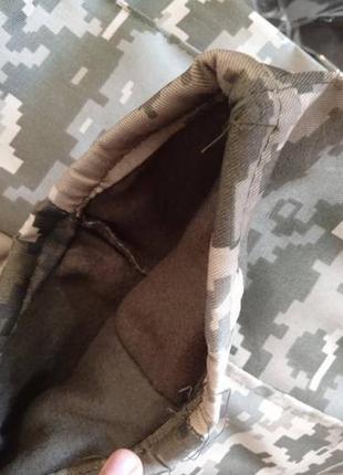 Теплые зимние штаны пиксель всу с флисовой подкладкой для военных, рыбаков и охотников4 фото