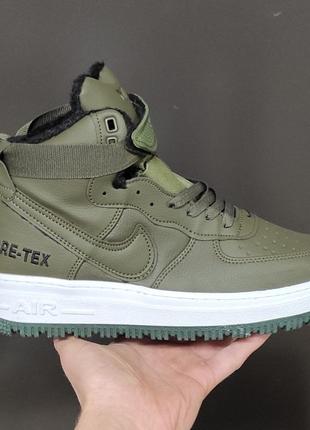 Кроссовки nike air support gore-tex black мех