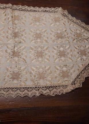Салфетка, дорожка, ручная работа, винтаж, западная европа,150х45 см