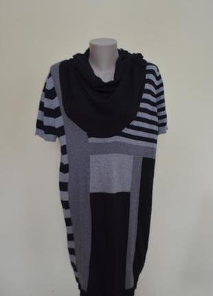 Шикарне плаття-туніка з котону трикотаж