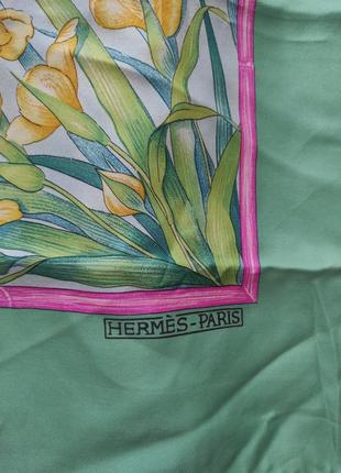 Hermes paris "giverny" редкое шелковое каре платок оригинал 19892 фото