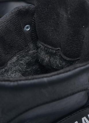 Мужские кожаные зимние ботинки caterpillar, високі черевики cat чорні8 фото