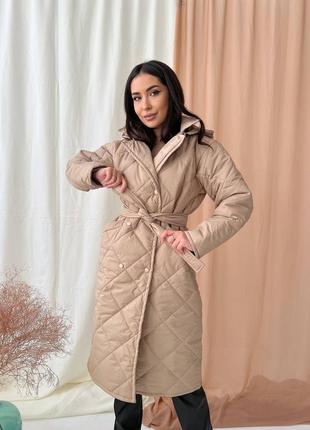 Женская стеганная куртка пальто 4 цвета2 фото