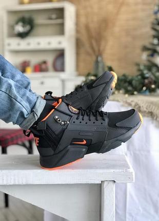 Зимние мужские черные термо кроссовки nike huarache acronym 🆕 найк хуарачи2 фото