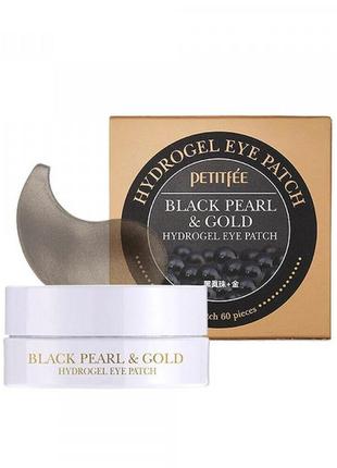 Патчи для глаз petitfee black pearl & gold eye patch 5