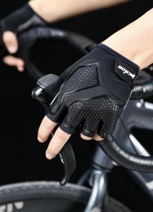 Велосипедные перчатки без пальцев kyncilor s черный5 фото