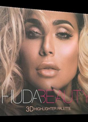 Хайлайтер huda beauty 3d highlighter palette – pink sands6 фото