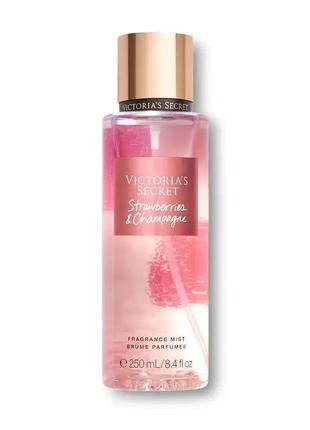 Парфюмированный спрей для тела victoria's secret strawberries & champagne