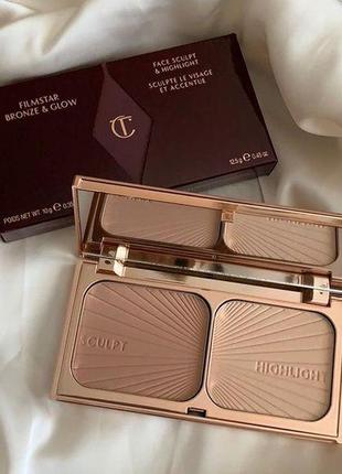 Палетка для контуринга charlotte tilbury filmstar bronze & glow - light to medium4 фото