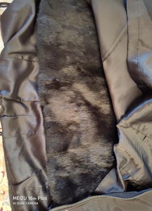 Пальто с нстуральным воротником и подстёжка мех кролик,44-46 р,4 фото