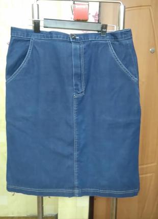 Моднявая джинсовая стрейчевая юбка р.l/xl2 фото