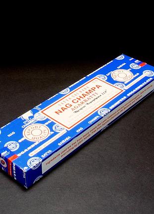 Натуральні пилкові пахощі nag champa (нагчампа) від фірми satyа (сатья) 100 г