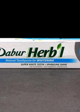 Зубна паста без фтору dabur herb'l salt & lemon (дабур сіль-лимон) 80 грам. відбілювання і свіжість