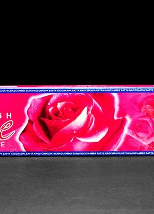 Натуральные благовония fresh rose (роза) от фирмы satya (сатья) 20 г1 фото