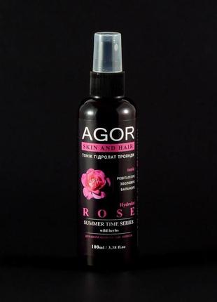 Тонік "гідролат троянди prime" agor - для всіх типів шкіри, зволожує і омолоджує 60 мл1 фото