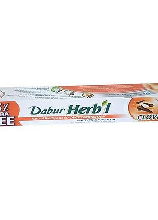 Зубная паста без фтора dabur herb’l glove  (дабур гвоздика) 100 грамм. отбеливание и свежесть