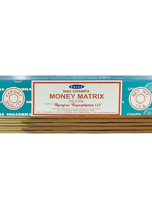 Натуральные пыльцовые благовония money matrix satya 15 г