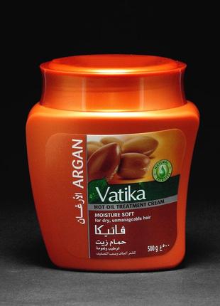 Маска для волосся dabur vatika argan м'яке зволоження з олією аргани 500 мл