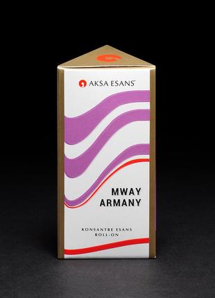 Турецькі масляні духи mway armany (травень вей армані) aksa esans 6 мл - ваніль, кедр, мускус