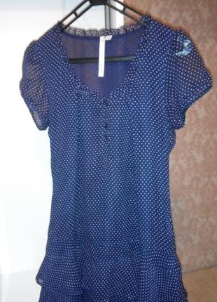 Миленькое платье в горошек