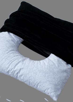 Ортопедична подушка ректальна з гречки в чохлі на блискавці 40х40см olvi2 фото