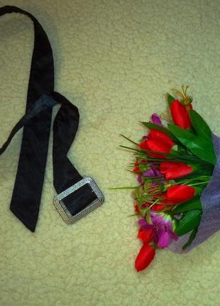 Черный пояс с пряжкой