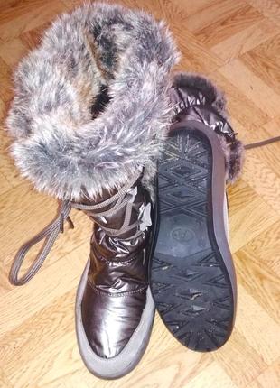 Зимові дуті балонивые чобітки чоботи klima-tex на шнурівці з опушкою 39 р 25,5 з