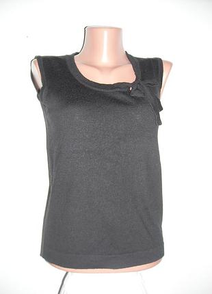 Жилетка черная с бантоком