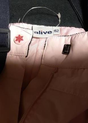 Детские лыжные брюки брюки с подтяжками, полукомбинезон на девочку ростом 152 см.6 фото