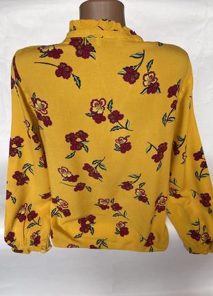 Яркая блузка в цветочек,  100% вискоза2 фото