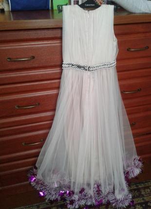 Tegin дизайнерське ошатне випускний карнавальна довге плаття з шовку та фатину 4-6л2 фото