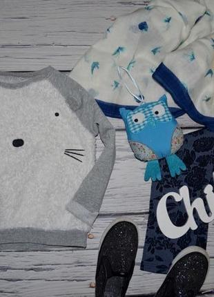 1 - 2 года 92 см обалденная фирменная кофточка реглан батник девочке next некст мышка