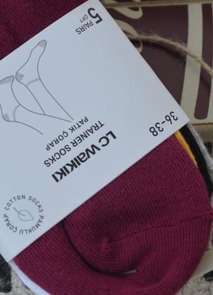36-38 р нові фірмові жіночі шкарпетки набір комплект 5 пар lc waikiki вайкікі носки9 фото