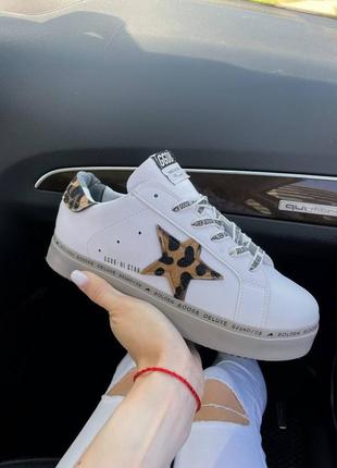 Golden goose white кроссовки белые
