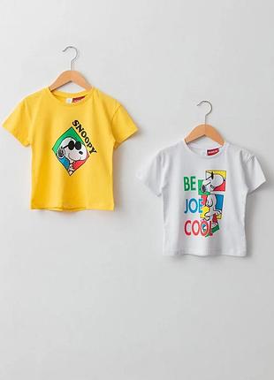 1-2 роки 86-92 см новий фірмовий набір футболок футболка хлопчику снупі snoopy lc waikiki вайкікі