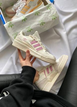 Кросівки adidas forum 84 low white/pink